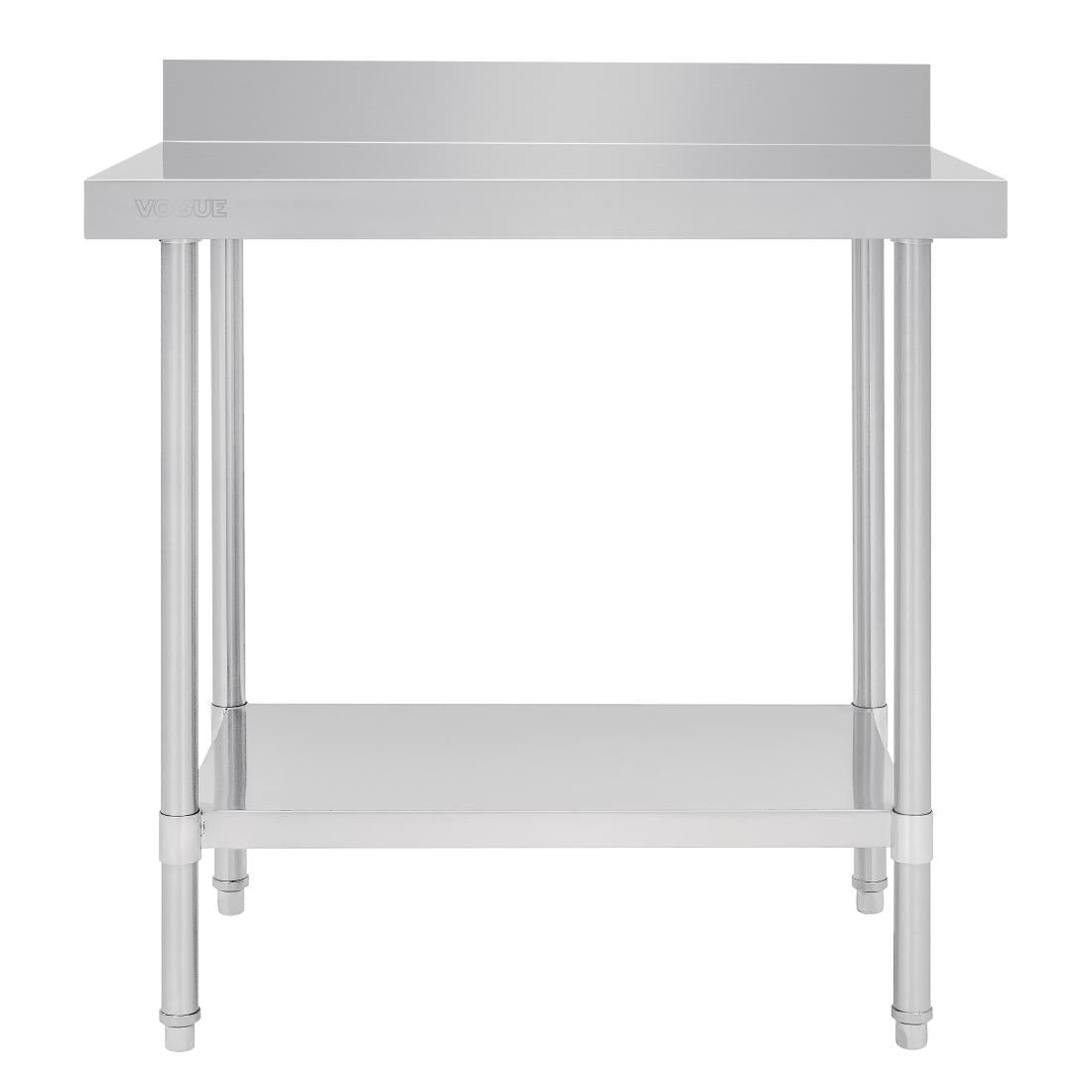 Vogue Premium Stainless Steel Table with Splashback 1200mm • PAS-DA339