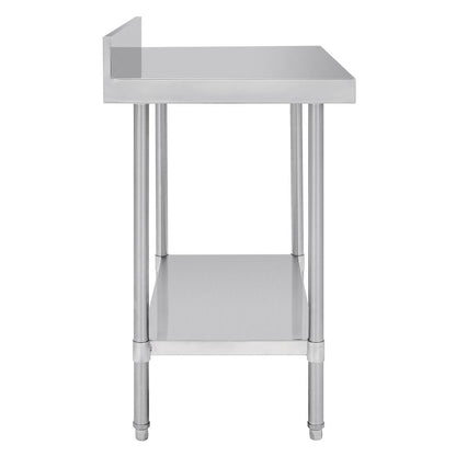 Vogue Premium Stainless Steel Table with Splashback 1200mm • PAS-DA339