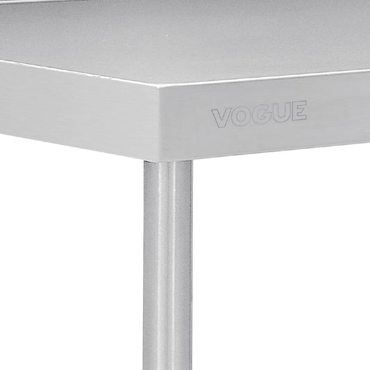 Vogue Premium Stainless Steel Table with Splashback 1200mm • PAS-DA339