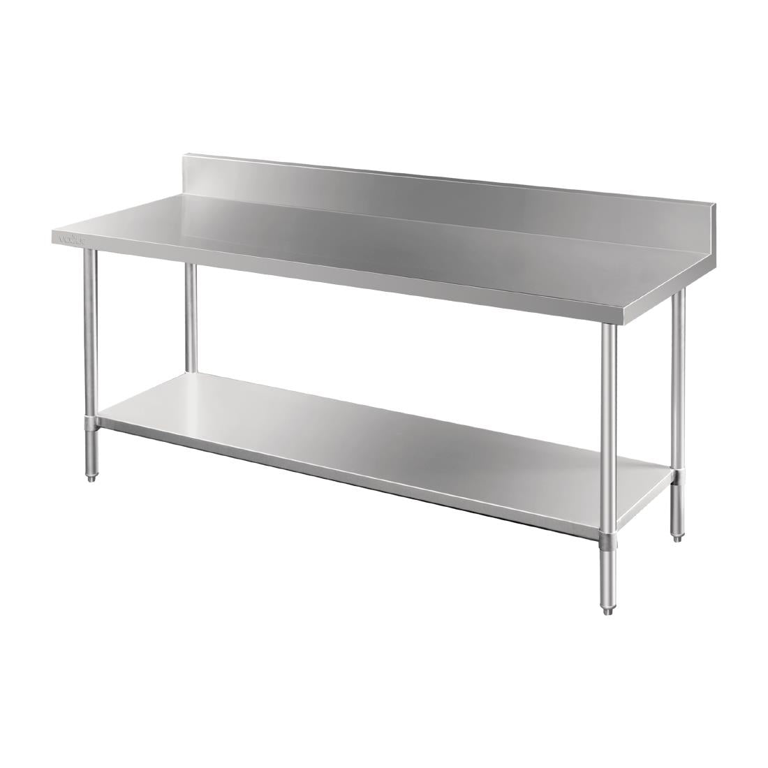 Vogue Premium Stainless Steel Table with Splashback 1800mm • PAS-DA341