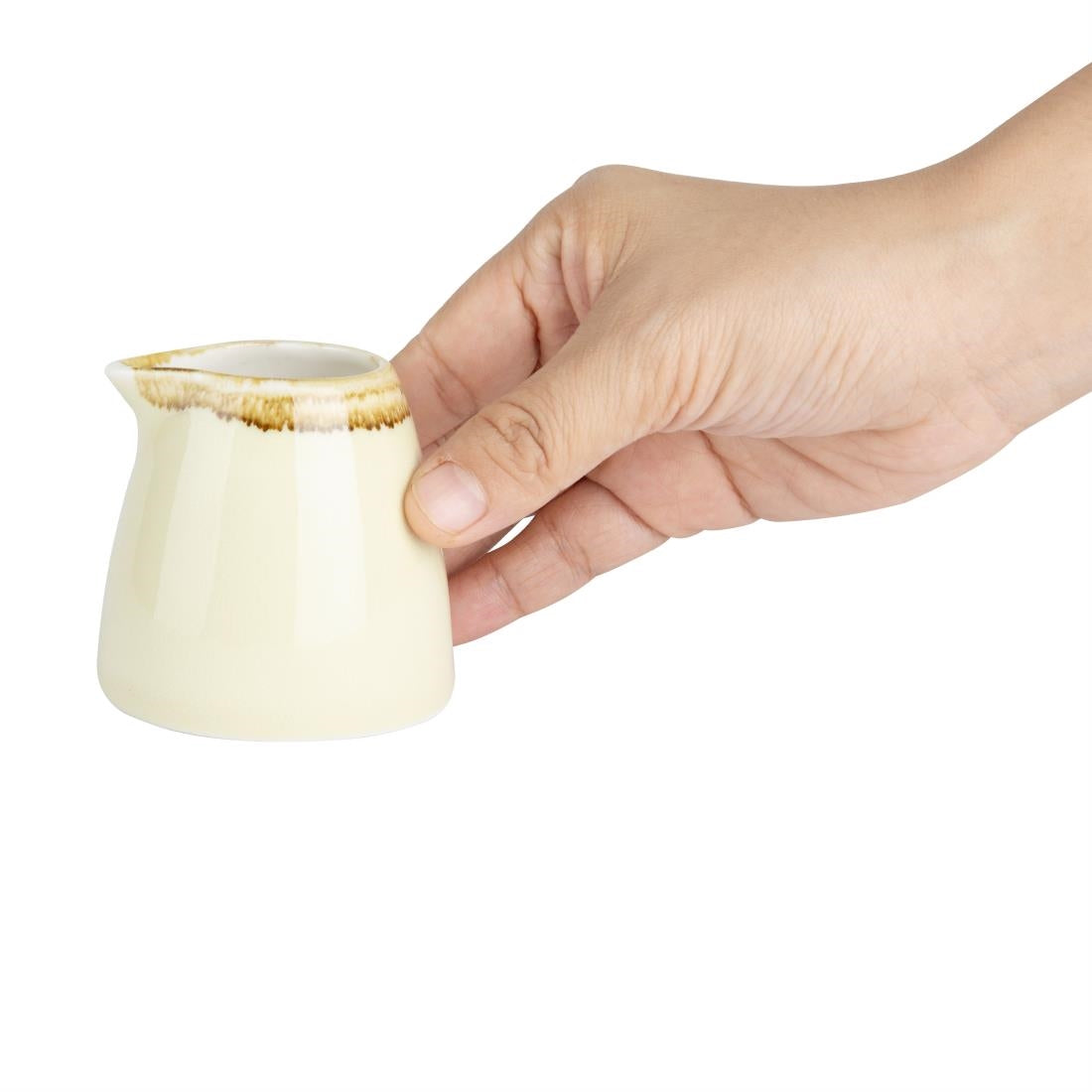 Olympia Kiln Sandstone Milk Jug - 96ml 3.24fl oz (6 Pack) (96ml | Pack Quantity: 6) • PAS-DA433