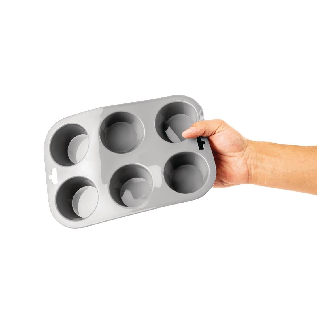 Vogue Flexible Silicone Six Hole Muffin Pan • PAS-DA520
