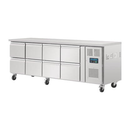 Polar U-Series Eight Drawer Gastronorm Counter Fridge (300W. Capacity: 8x1/1GN. R600a) • PAS-UA102-A