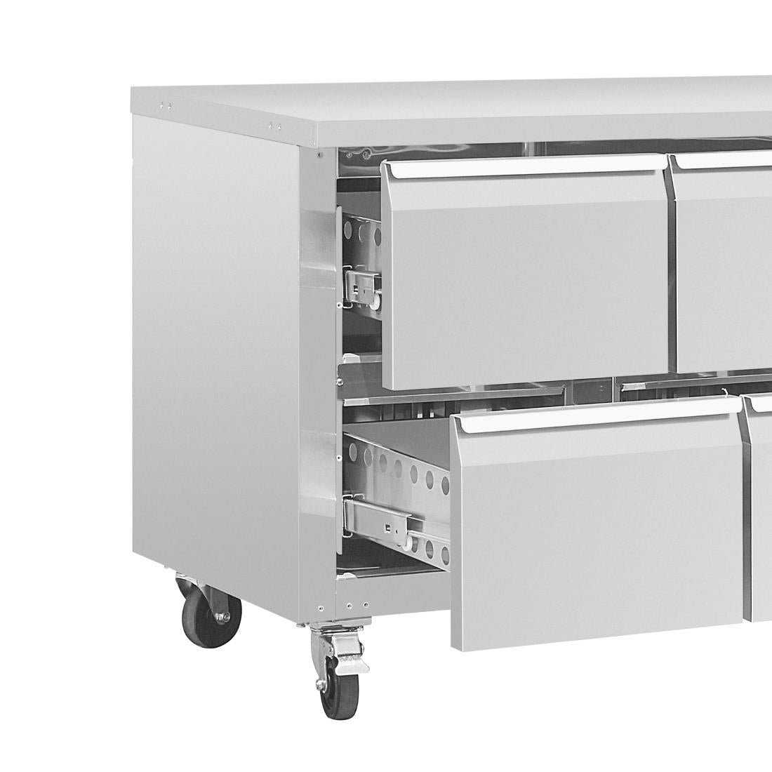 Polar U-Series Eight Drawer Gastronorm Counter Fridge (300W. Capacity: 8x1/1GN. R600a) • PAS-UA102-A