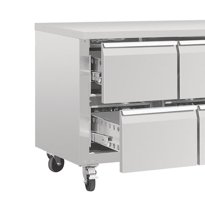 Polar U-Series Eight Drawer Gastronorm Counter Fridge (300W. Capacity: 8x1/1GN. R600a) • PAS-UA102-A