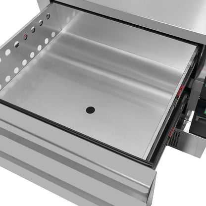 Polar U-Series Double Drawer Dual Temperature Counter Fridge Freezer 6xGN • PAS-DA997-A