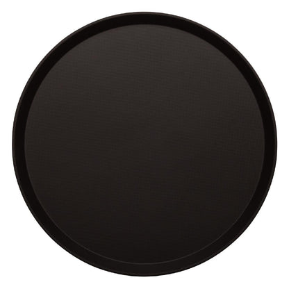 Cambro Treadlite Round Non-Slip Tray - Black - 355mm • PAS-DB003