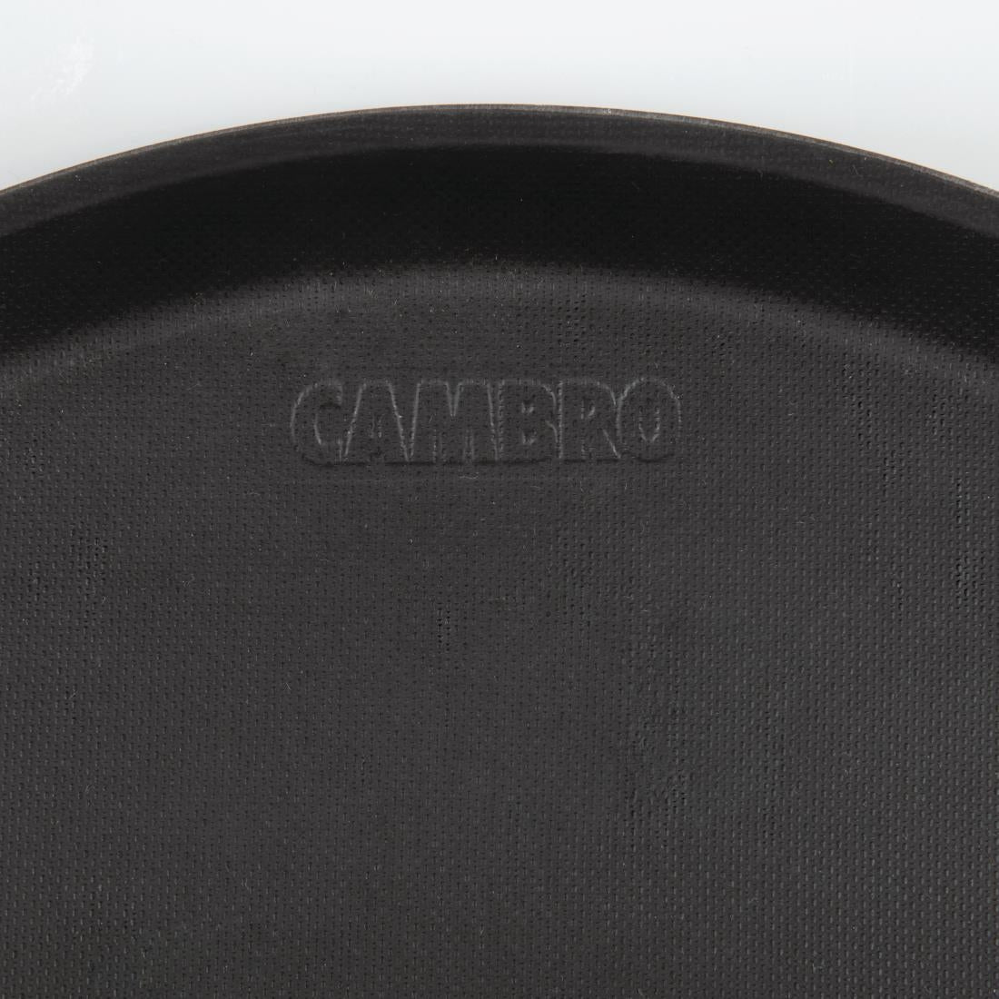 Cambro Treadlite Round Non-Slip Tray - Black - 355mm • PAS-DB003