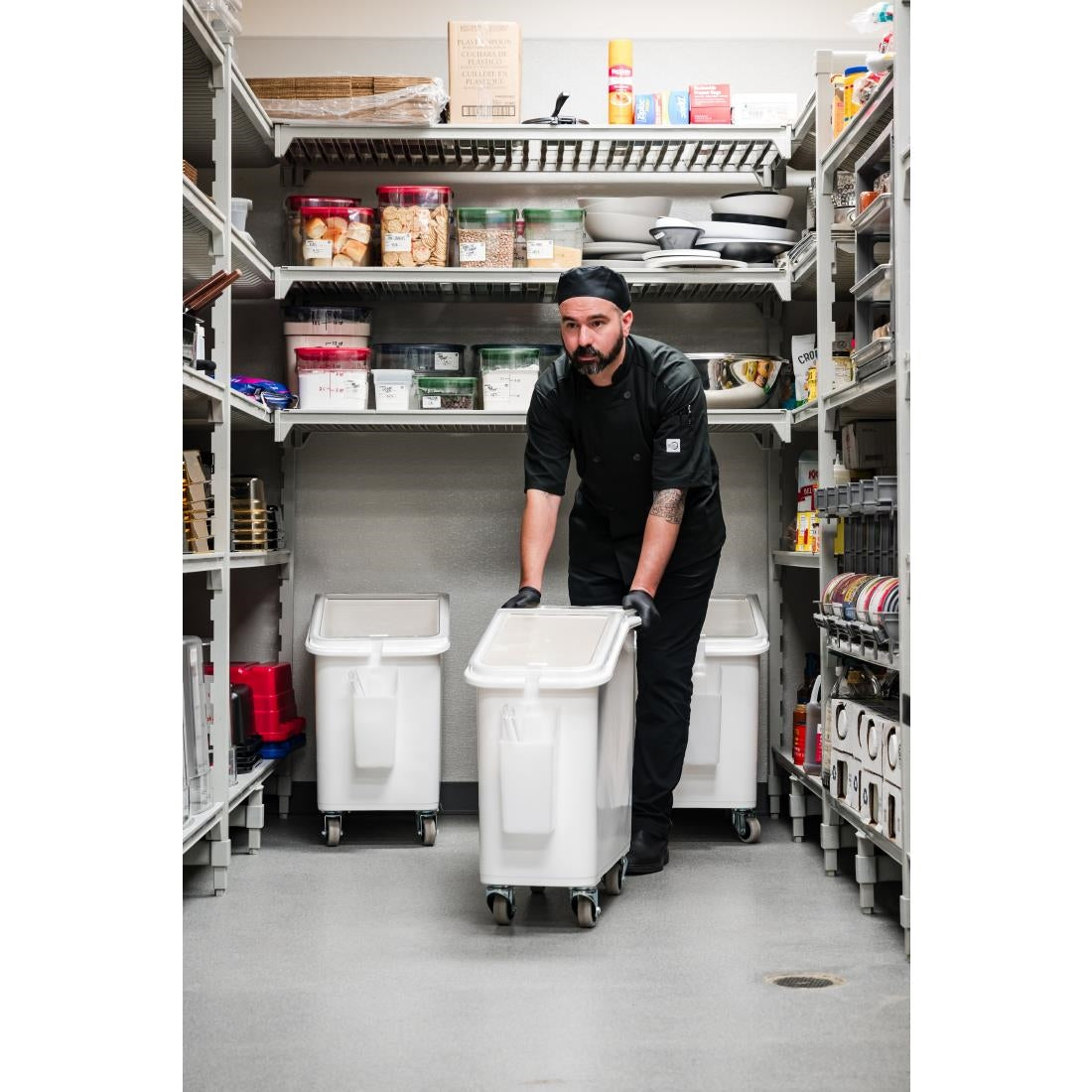 Cambro Mobile Ingredient Bin White 102Ltr • PAS-DB126
