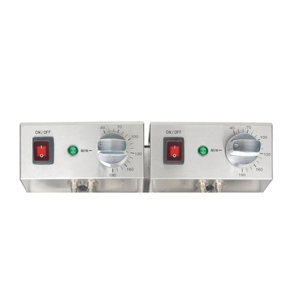 Apuro Twin Tank & Basket Countertop Fryer 2x 3Ltr • PAS-DB203-A