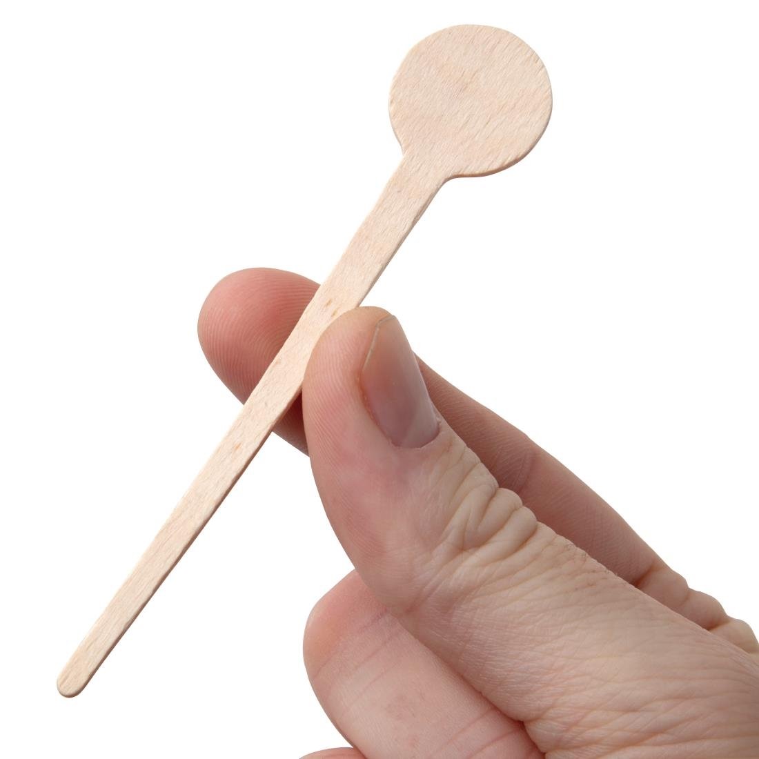 Fiesta Compostable Biodegradable Wooden Cocktail Stirrers 100mm (Pack of 100) • PAS-DB492