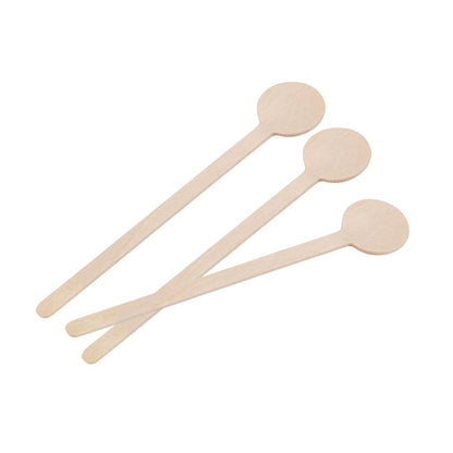 Fiesta Compostable Biodegradable Wooden Cocktail Stirrers 100mm (Pack of 100) • PAS-DB492