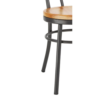 Bolero Clarisse Side Chairs Metallic Grey (2 Pack) (Seat Height: 760mm | Pack quantity: 2.) • PAS-DC178