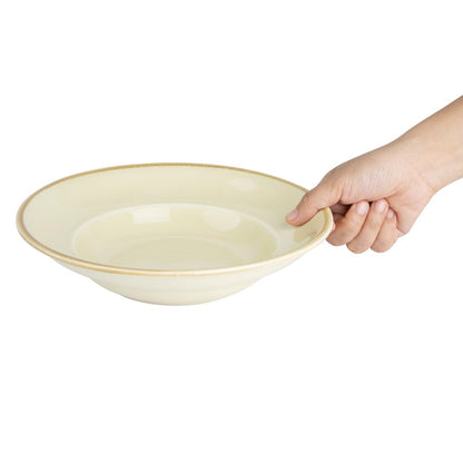 Olympia Kiln Sandstone Pasta Bowl - 340ml 11.5fl oz (4 Pack) (250(Ø)mm | 9 3/4". Pack Quantity: 4) • PAS-DC304