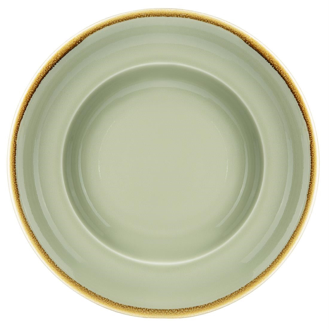 Olympia Kiln Moss Pasta Bowl - 340ml 11.5fl oz (4 Pack) (250(Ø)mm | 9 3/4". Pack Quantity: 4) • PAS-DC307