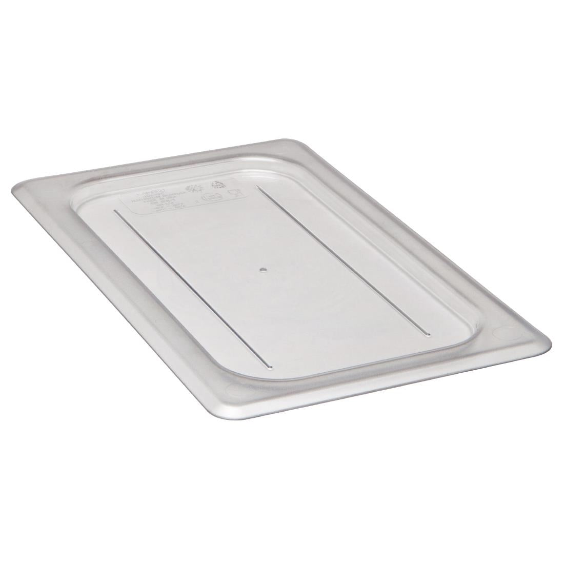 Cambro Polycarbonate Gastronorm 1/4 Flat Lid - Clear • PAS-DC665