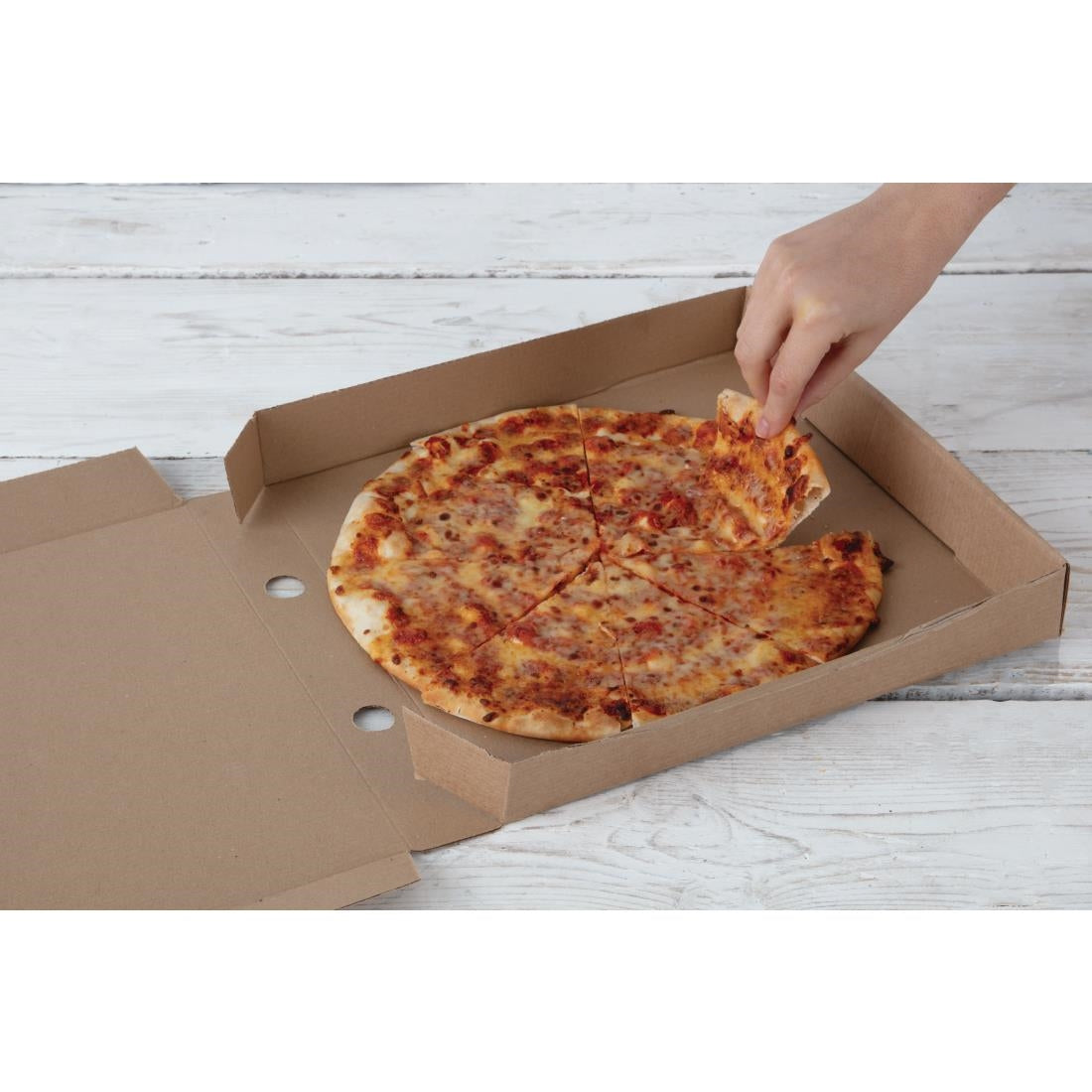 Fiesta Compostable Plain Pizza Boxes 12" (100 Pack) (Pack of 100) • PAS-DC724