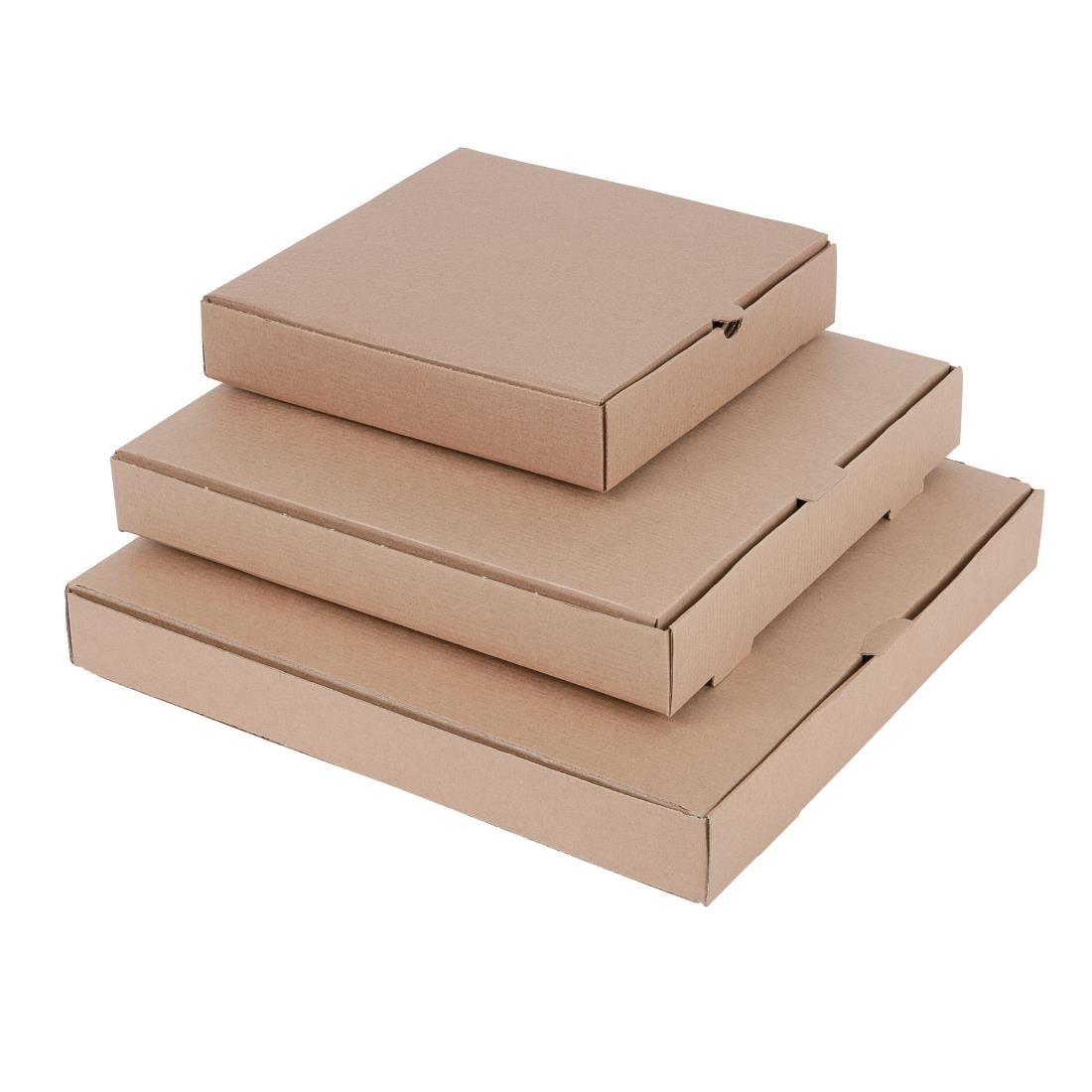 Fiesta Compostable Plain Pizza Pack Boxes Small (100 Pack) (45(H) x 240(W) x 240(D)mm. Small (9"). Pack Quantity: 100) • PAS-DC723