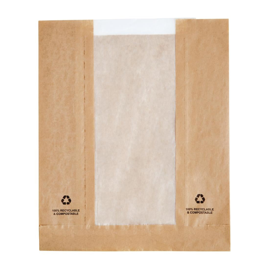 Fiesta Compostable Food Bags with Glassine Windows (Pack of 1000) • PAS-DC875