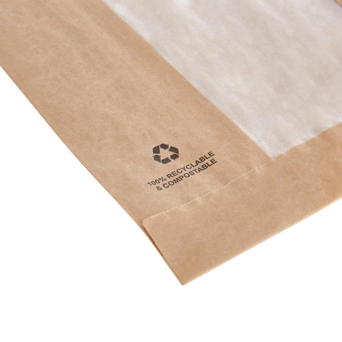 Fiesta Compostable Food Bags with Glassine Windows (Pack of 1000) • PAS-DC875