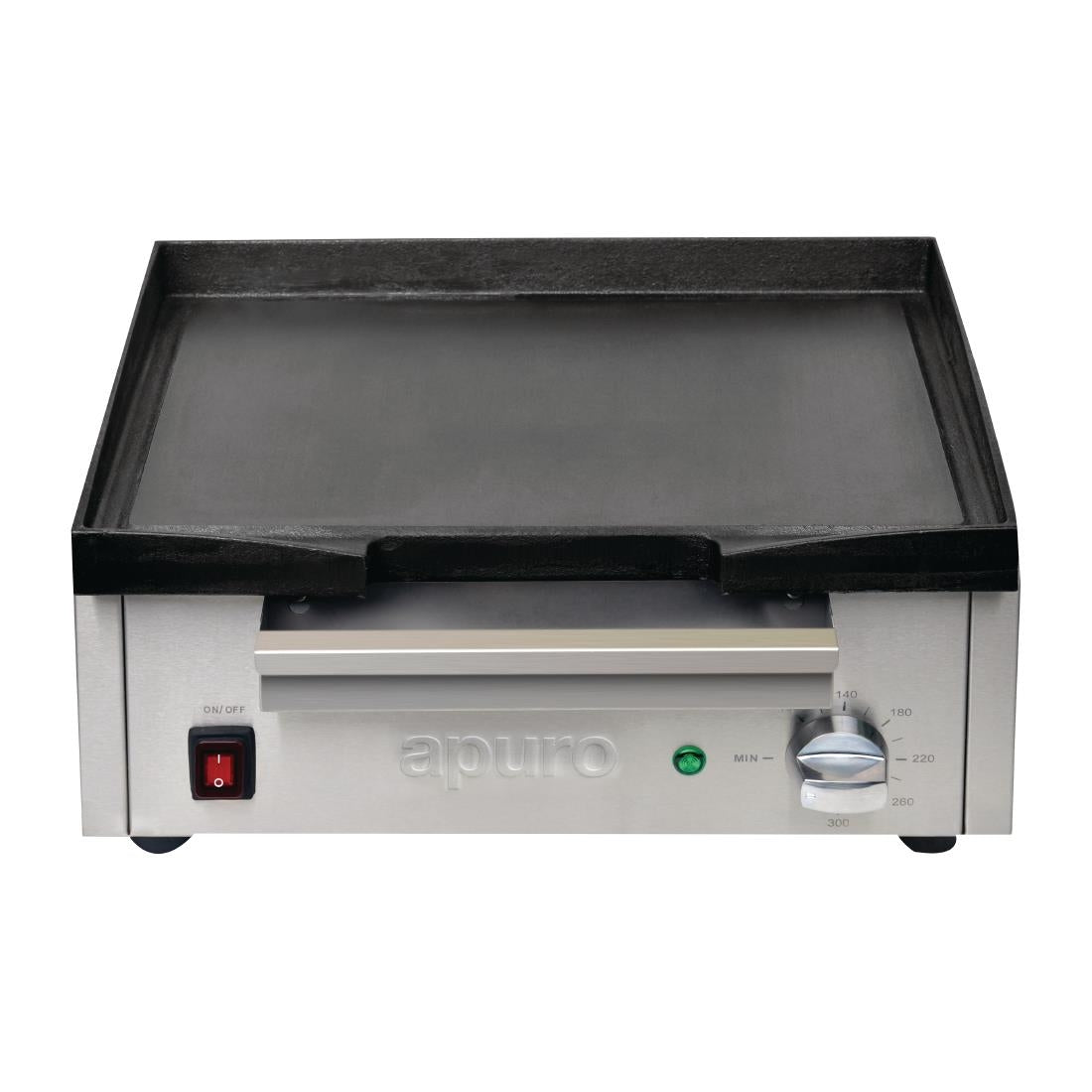 Apuro Cast Iron Countertop Electric Griddle (1.8kW. Cooking area: 385x280mm) • PAS-DC900-A