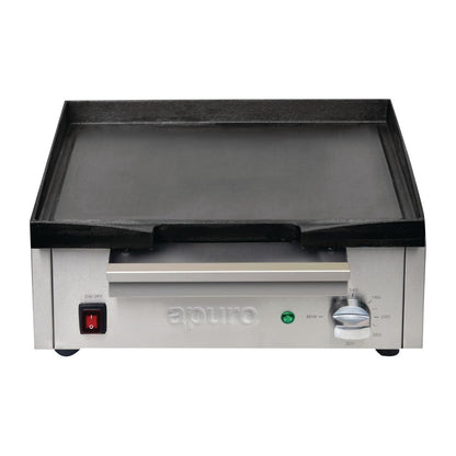 Apuro Cast Iron Countertop Electric Griddle (1.8kW. Cooking area: 385x280mm) • PAS-DC900-A