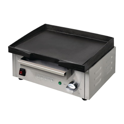 Apuro Cast Iron Countertop Electric Griddle (1.8kW. Cooking area: 385x280mm) • PAS-DC900-A