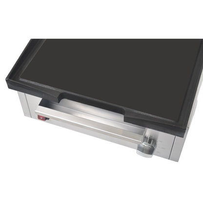 Apuro Cast Iron Countertop Electric Griddle (1.8kW. Cooking area: 385x280mm) • PAS-DC900-A