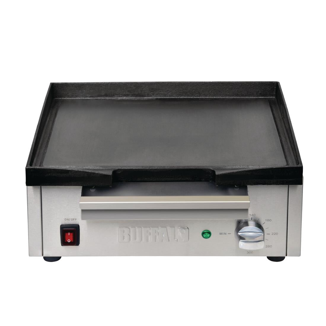 Apuro Cast Iron Countertop Electric Griddle (1.8kW. Cooking area: 385x280mm) • PAS-DC900-A