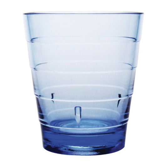 Olympia Kristallon Polycarbonate Ringed Tumbler Blue 285ml (Pack of 6) • PAS-DC921