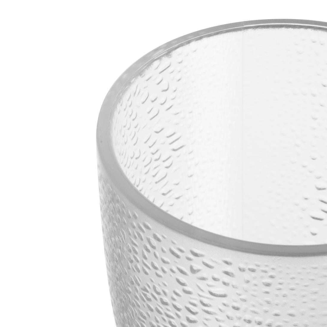 Olympia Kristallon Polycarbonate Pebbled Tumbler Clear 275ml (6 Pack) • PAS-DC928