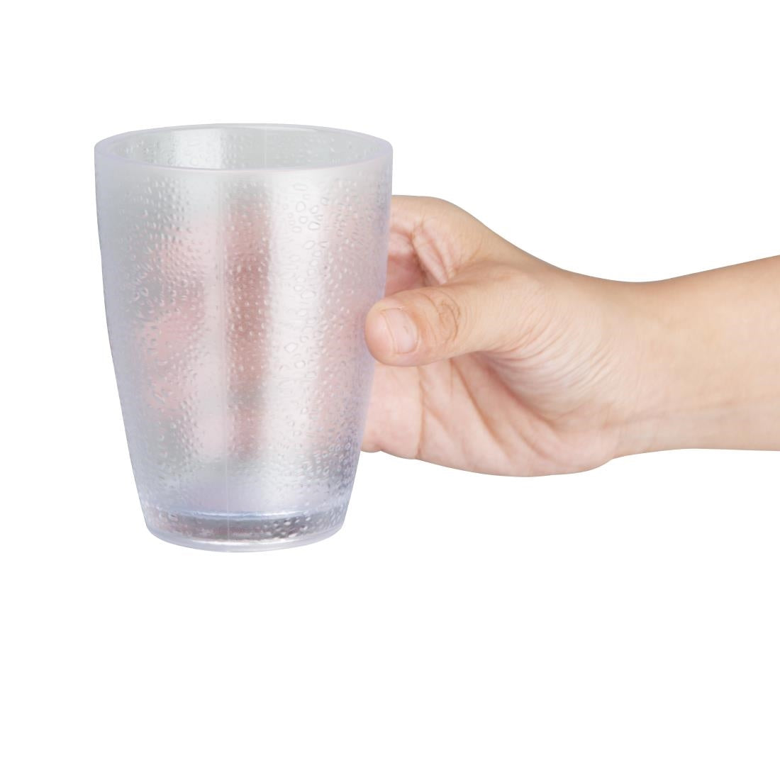 Olympia Kristallon Polycarbonate Pebbled Tumbler Clear 275ml (6 Pack) • PAS-DC928
