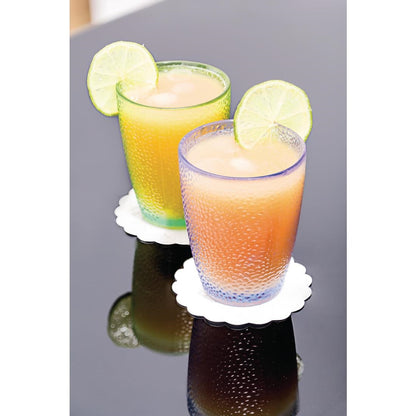 Olympia Kristallon Polycarbonate Tumbler Pebbled Blue 275ml (6 Pack) (Pack of 6) • PAS-DC929