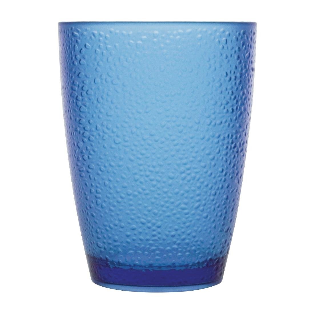 Olympia Kristallon Polycarbonate Tumbler Pebbled Blue 275ml (6 Pack) (Pack of 6) • PAS-DC929