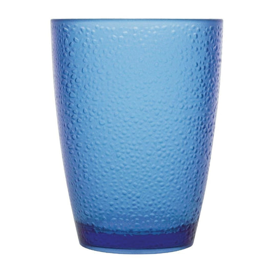 Olympia Kristallon Polycarbonate Tumbler Pebbled Blue 275ml (6 Pack) (Pack of 6) • PAS-DC929