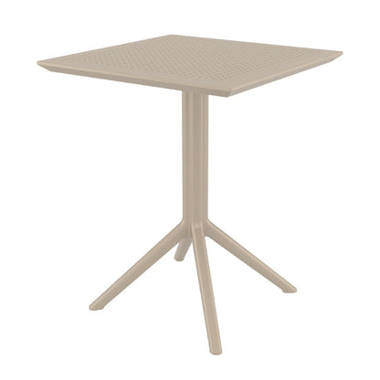 Siesta Exclusive Sky Folding Table 60 Square Taupe • PAS-DD086