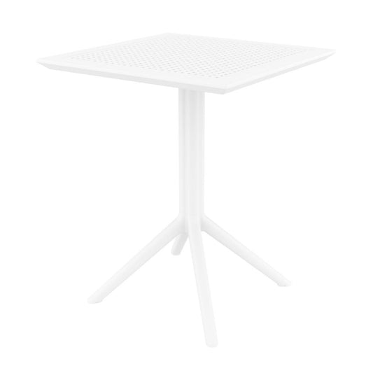 Furnlink Siesta Exclusive Sky Folding Table 60 Square - White • PAS-DD087