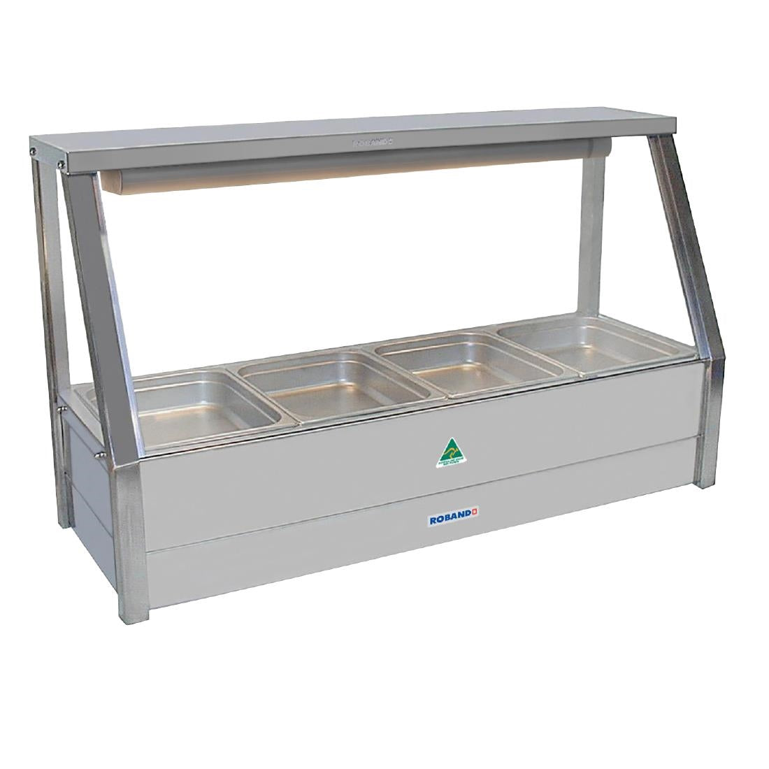 Roband E14 Hot Food Display Bar with 4x 1/2 Gastronorm Pans • PAS-DD111