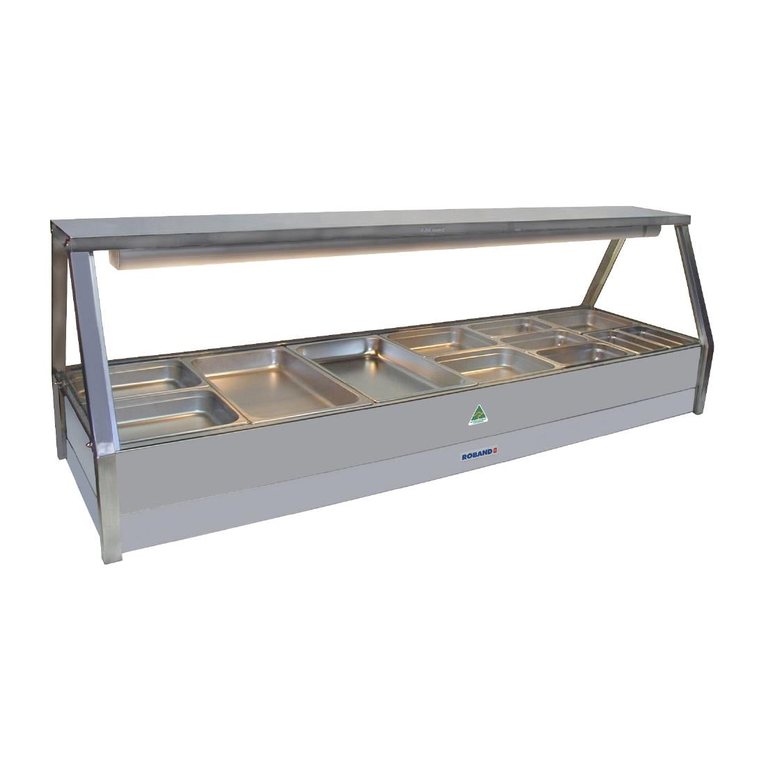 Roband E26RD Hot Food Display Bar With Rear Roller Door And 12x 1/2 Gastronorm Pans • PAS-DD114