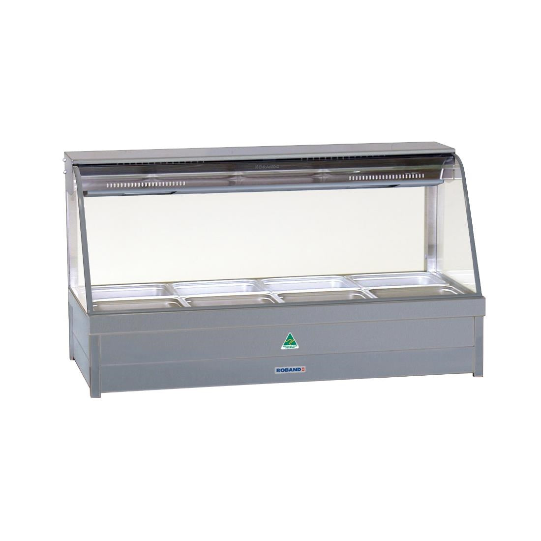 Roband C25RD Hot Food Display Bar With Rear Roller Doors And 10x 1/2 Gastronorm Pans • PAS-DD129