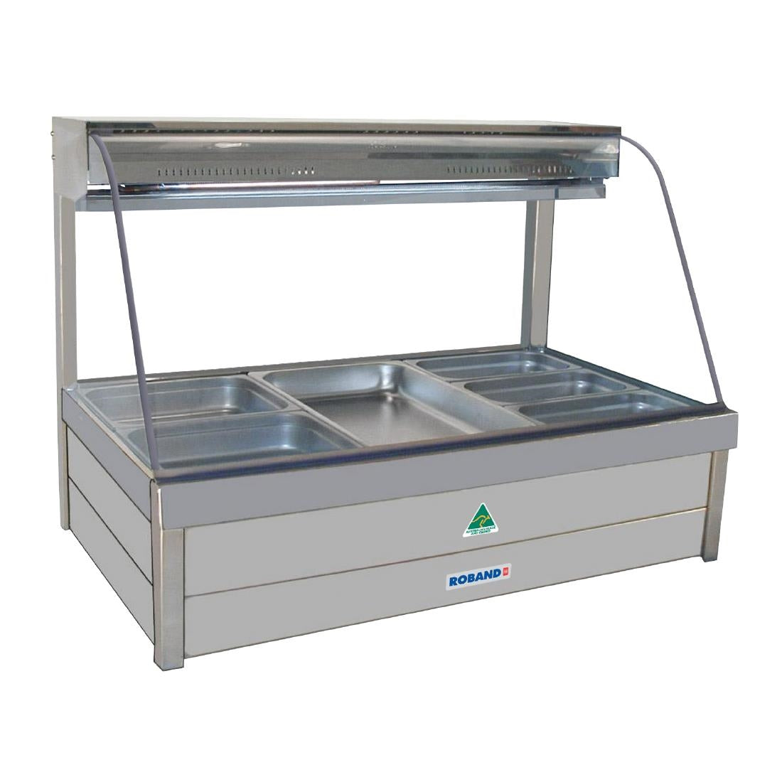 Roband CFX23RD Refrigerated Food Display Bar With Rear Roller doors And 6x1/2 Gastronorm Pans • PAS-DD130