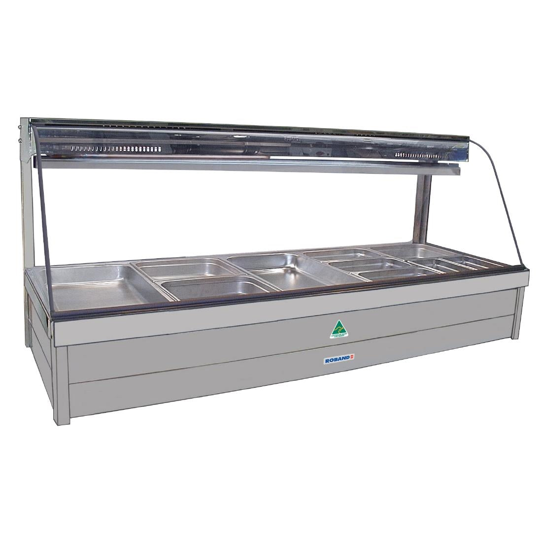 Roband CFX25RD Refrigerated Food Display Bar With Rear Roller doors And 10x 1/2 Gastronorm Pans • PAS-DD132