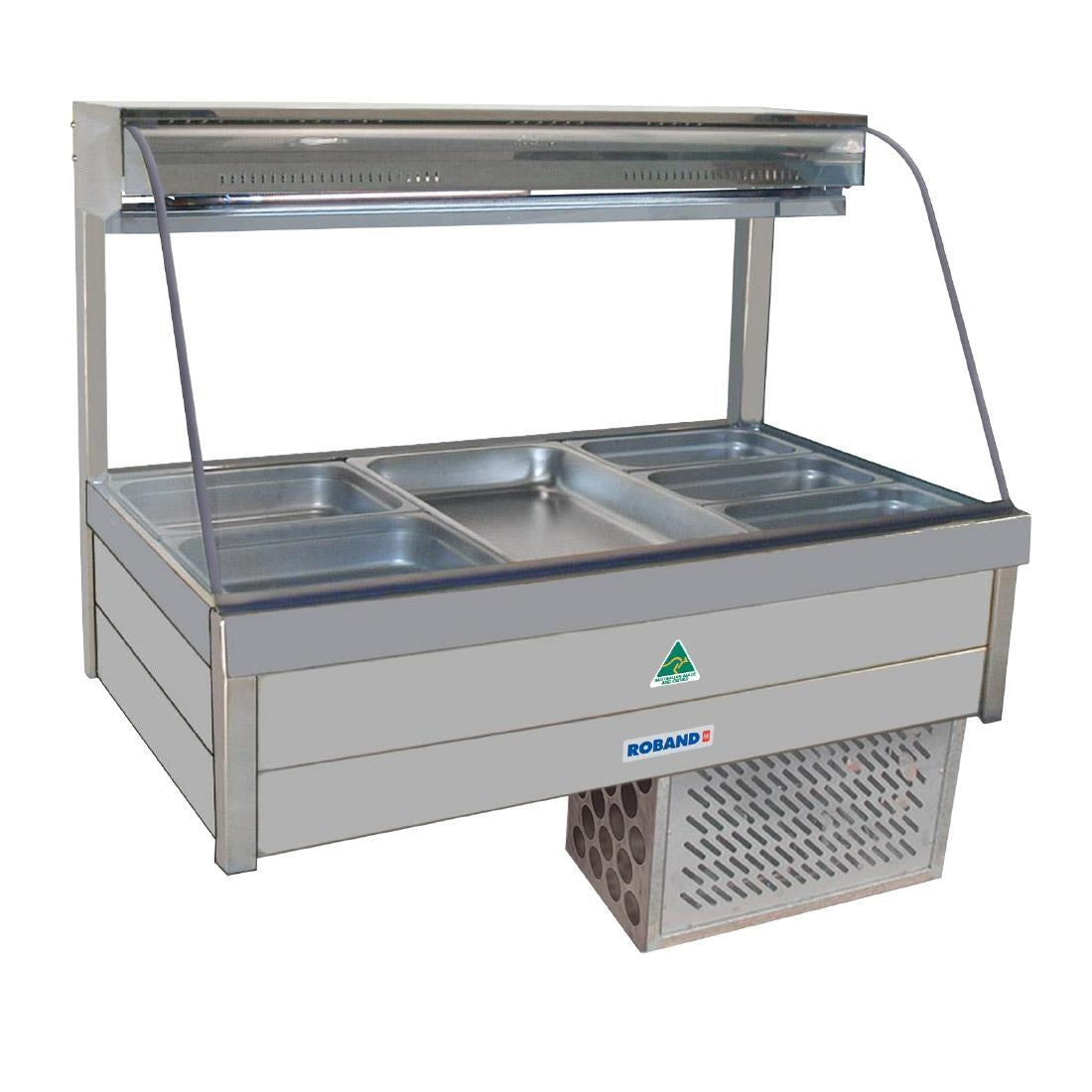 Roband CRX23RD Refrigerated Food Display Bar With Rear Roller doors And 6x 1/2 Gastronorm Pans • PAS-DD133