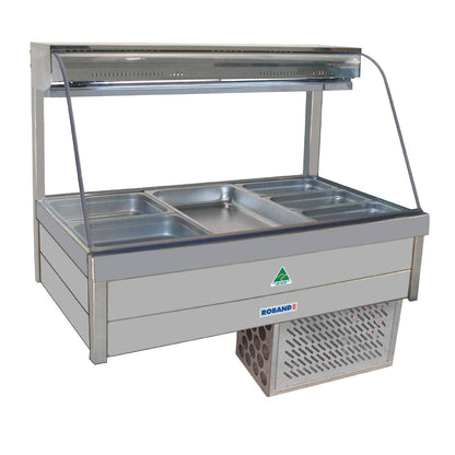 Roband CRX23RD Refrigerated Food Display Bar With Rear Roller doors And 6x 1/2 Gastronorm Pans • PAS-DD133
