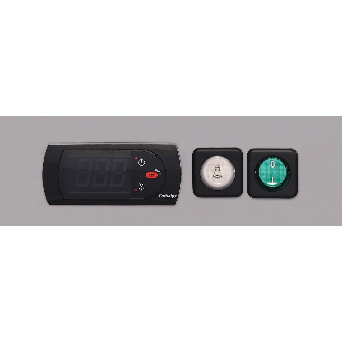Roband SRX25RD Refrigerated Food Display Bar With Rear Roller Door And 10x1/2 Gastronorm Pans • PAS-DD146