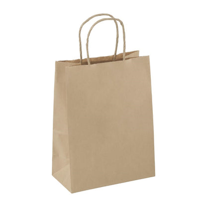 Detpak Junior Paper Twist Handle Carry Bag (250 Pack) (275 x205 x 110mm) • PAS-DD322