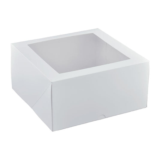 Detpak 230mm Deep Patisserie Box White (Pack 50) • PAS-DD384