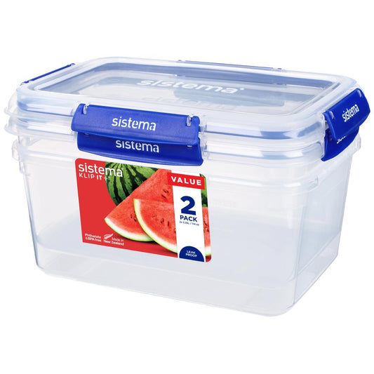 Sistema Klip It Plus Rectangle container - 3.35Ltr (2 Pack) (Capacity: 3.35Ltr | Pack of 2) • PAS-DD415