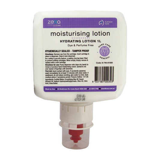 Zexa moisturising lotion 1Ltr cartridge (Pack Quantity: 1 x 1Ltr Cartridge | Fragrance Free | Lotion) • PAS-DD441