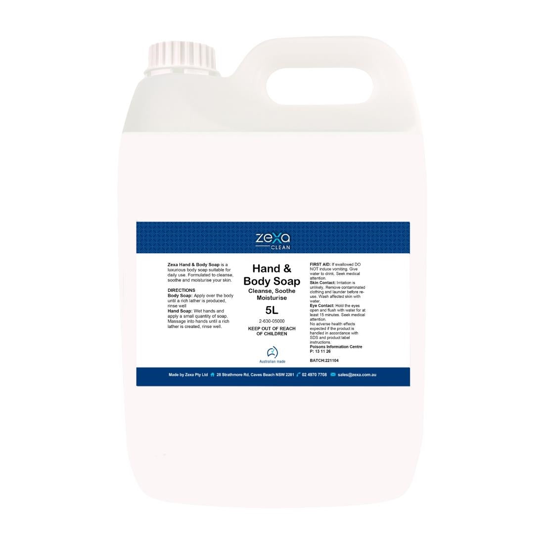 Zexa hand & body soap 5ltr • PAS-DD442